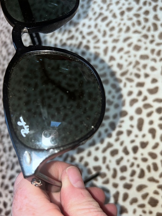 Ray-Ban phantos black round green lens sunglasses main image 6